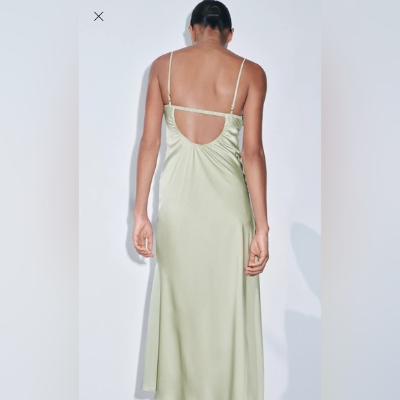 Zara satin slim dress ▫️ - Picture 3 of 6
